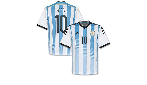adidas Argentina Home Authentic Camiseta 2014 2015 + Messi 10 Weiss/Blau  Talla:Medium : Amazon.es: Ropa
