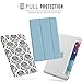 MoKo Case Fit iPad Mini 3/2 / 1, Slim Lightweight Smart Shell Stand Cover with Translucent Frosted Back Protector Fit Apple iPad Mini 1 / Mini 2 / Mini 3, Light Blue (with Auto Wake/Sleep)