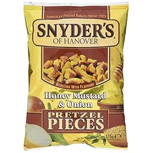 Snyder’s Pretzel Pieces – Honey Mustard und Onion, Leckeres Bretzelgebäck – Salziger Knabberspaß – 1er Pack (1 x 125 g…