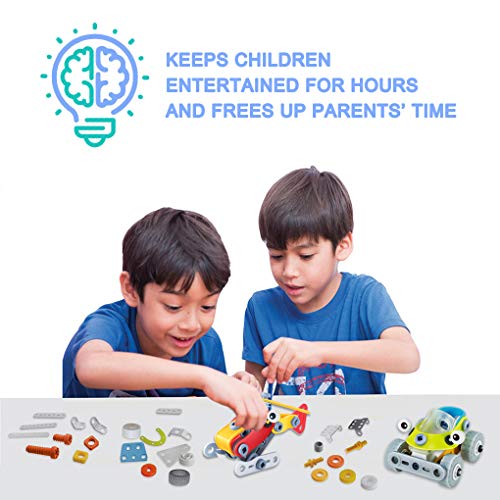 DricRida Assemble Car Toy, Deformable Build and Play Vehicle Toy Set