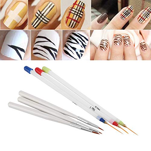 Beautifultracy 6 Pcs Nail Art Liner Brushes, UV Gel Painting Nail Design Brush Pen, Nail Dotting Painting Drawing Pen - Thumbnail 4