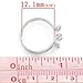 Housweety 10 PCs Adjustable Rings Base Blank Settings 6 Holes 17.1mm US 6.75 Silver Tone