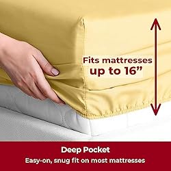 Mellanni King Size Sheet Set - 4 Piece Iconic