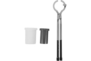 Tofficu 1kg Graphite Crucible Melting Kit with Long Tongs and Quartz Sleeve – Gold Silver Jewelry Casting
