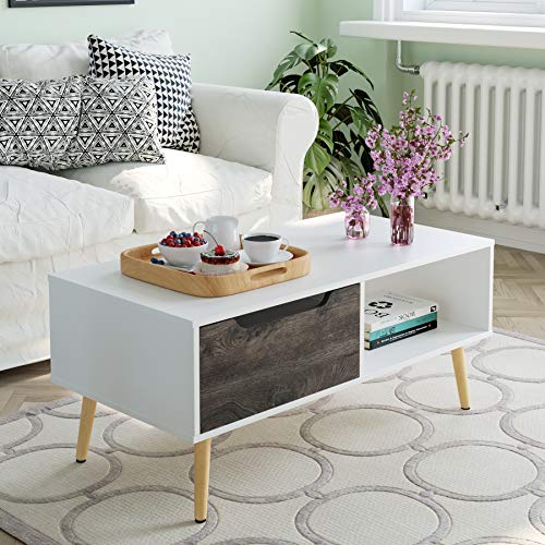 Homfa Coffee Tables for Living Room TV Stand, Wooden Console Table Sofa