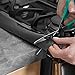 Keliiyo Stove Burner Covers Stove Counter Gap Cover - FDA Approved Burner Protectors & Stove Gap Filler Cover | Seals Spill Guard for Stove, Counter, Washer, Dryer, Heat Resistant & Easy Clean(Black)