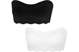 YESLAU Girls Training Strapless Bandeau Bras Teen Cami Tube Top 12-14 14-16 16-18 Seamless Padding Bralettes