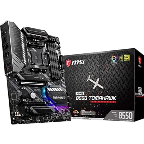 MSI MAG B550 Tomahawk (AMD AM4 DDR4 M.2 USB 3.2 Gen 2 HDMI ATX Gaming Motherboard AMD Ryzen 5000 Prozessoren