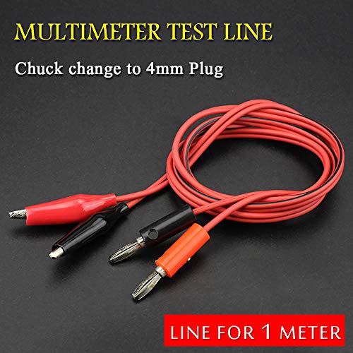 Multimeter Test Leads with Banana Plug Digital Multi Clamp Tester Probe Test Probes Leads with Clip for Electronic Power Test Leads Multimeter Repair Test Power Supply Accessories