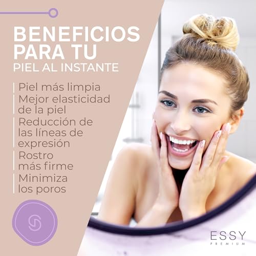Essy Blackhead and Blackhead Sucker for Facial Cleansing (Lilac) | Deep Pore Suction, 5 Adjustable Intensity Levels, Rechargeable, 4 Suction Heads Suitable For All Skin Types