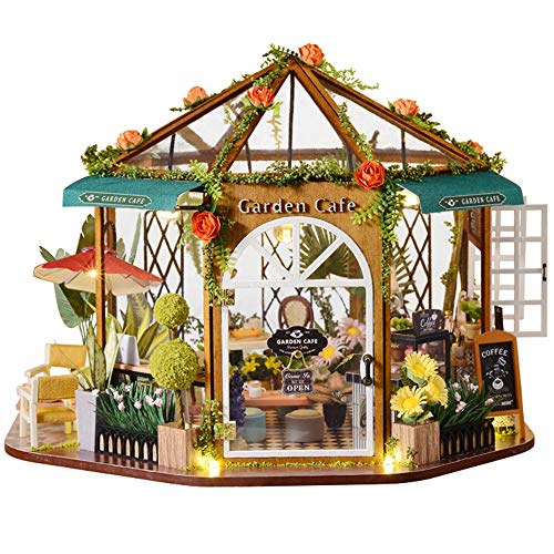 CUTEBEE Dollhouse Miniature with Furniture, DIY Wooden Dollhouse Kit