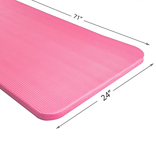 Easthills Fitness 71" x 24" Extra Thick 1 Inch Yoga and Exercise Mat with Elastic Strap for Gym, Workout, Physical Therapy, Pilates. - Thumbnail 5