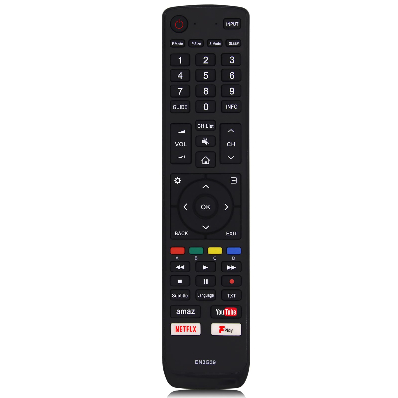 MYHGRC Replacement Hisense TV Remote Control EN3G39 for Hisense Smart LED LCD TV - No setup required
