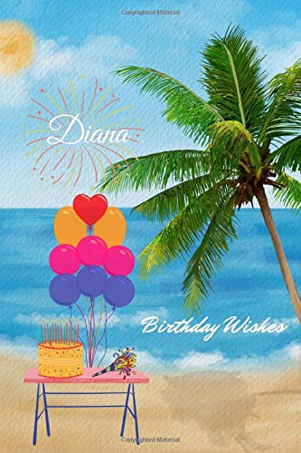 Amazon Com Diana Birthday Wishes Beach Theme Personalized Name Gift For Women Or Girls Named Diana Publishing Babe Books