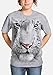 The Mountain White Tiger Face Adult T-Shirt, Grey, Large