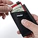 Flowfold Minimalist Slim Front Pocket Card Holder Wallet - Light Weight - Made in The USA - Jet Black