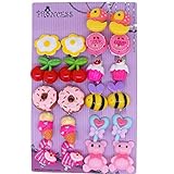 Big Size Generic Cute Lovely Cute Design Fashion Clip-on Earrings, Pack of 11 Pairs