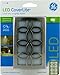 General Electric 11257 GE Classic Decor Coverlight Night Light, 1 Pack, Brushed Nickel Leaves