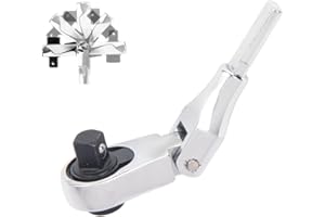 Cosmedge 2 in 1 Flex Head Ratchet Wrench for Leatherman Accessories,1/4 Inch Mini Bits Adapters for Socket & Bit Driver,72-Tooth Gear Stubby Ratchet Wrench