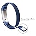For Fitbit Alta HR and Alta Bands, Maledan Stainless Steel Milanese Loop Metal Replacement Accessories Bracelet Strap with Unique Magnet Lock for Fitbit Alta HR and Alta Blue Small