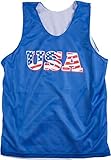 USA Mesh Reversible Tank Top | American Pride, Merica Unisex Patriot Party Tank-Medium Royal Blue