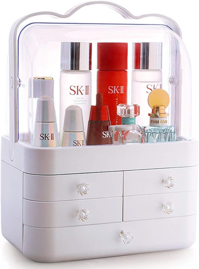 Sooyee Makeup Organizer Plastic Jewelry and Cosmetic Storage Display
