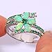 CiNily Silver Green Fire Opal Emerald Women Jewelry Gemstone Ring Size 5-12 (6)
