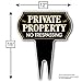 Signs Authority Metal Yard Sign -- Private Property No Trespassing Sign - Durable Heavy Duty Dibond Aluminum - Protect your Home, Safety and Privacy Warning Sign 15 X12