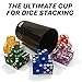 Dice Stacking PRO Cup Set - Professional Straight Cups with 5 Razor Edges 19mm Real Casino Dice in a Box - Accessories - Magic Tricks - Yellow