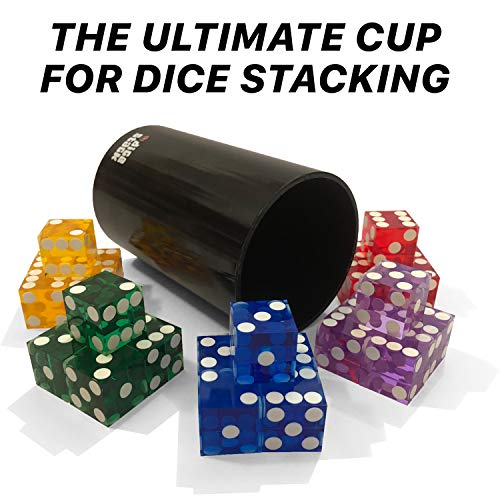 Dice Stacking PRO Cup Set Professional Straight Cups with 5 Razor