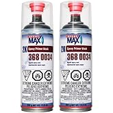 SprayMax 3680034 Matte Black 2K Epoxy Primer Aerosol 13.5 oz (2 Pack)