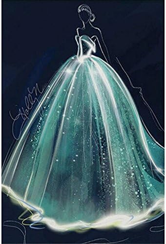 DIY 5D Diamond Painting by Number Kits, painting Cross Stitch Full Drill Crystal Rhinestone Embroidery Pictures Arts Craft for Home Wall Decor Gift of princess (1245-16x12in)