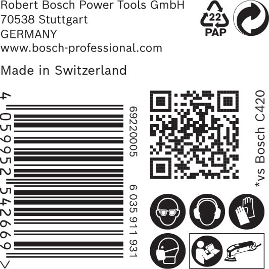 Bosch 50x EXPERT C470 Schleifblatt (für Farbe auf Holz, Hartholz, Ø 93x93 mm, Körnung 80, Professional Zubehör Deltaschleifer) 4