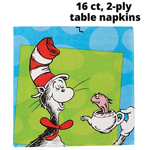 Dr. Seuss Party Supplies Pack for 8 Kids - Disposable Tableware and Balloons - Children's School Class or Birthday Party Kit - Thumbnail 3