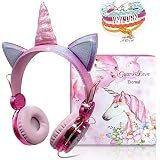 Cuffie Unicorno Per Bambine – Volume Limitato 85dB, Microfono E Design Morbido Per Scuola E Feste