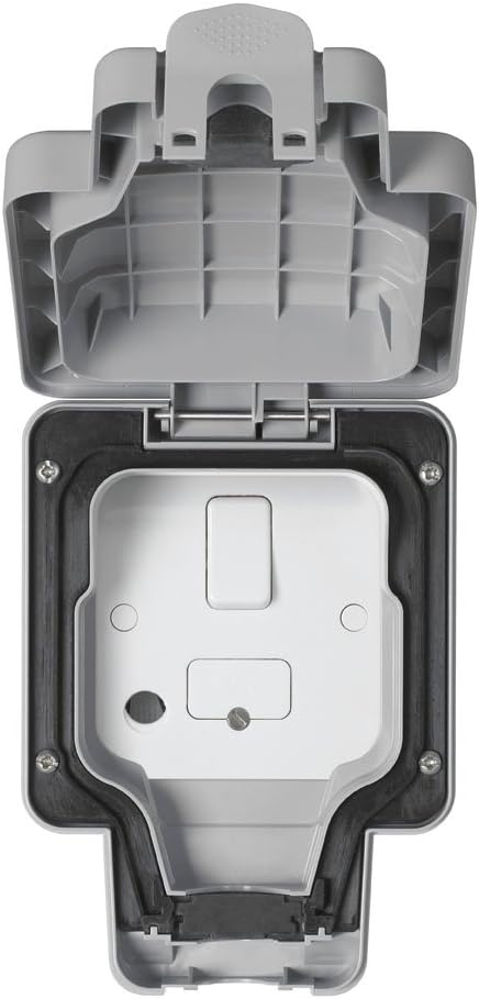 MK Masterseal Plus K56410GRY 13 amp Switched Fused Connection Unit , Grey