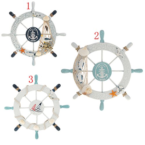 6 Rienar+Nautical+Wooden+Steering+Fishing