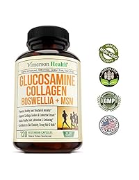 Colágeno de glucosamina con Boswellia & MSM – Soporte articulado natural avanzado para una...