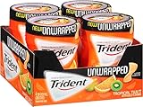 Trident Unwrapped Sugar Free Gum (Tropical Twist, 50-Piece, 4-Pack)