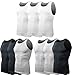Enimay Men's 3 Pack High End Classic Ribbed Sretch Tank Top Gym Muscle Shirt