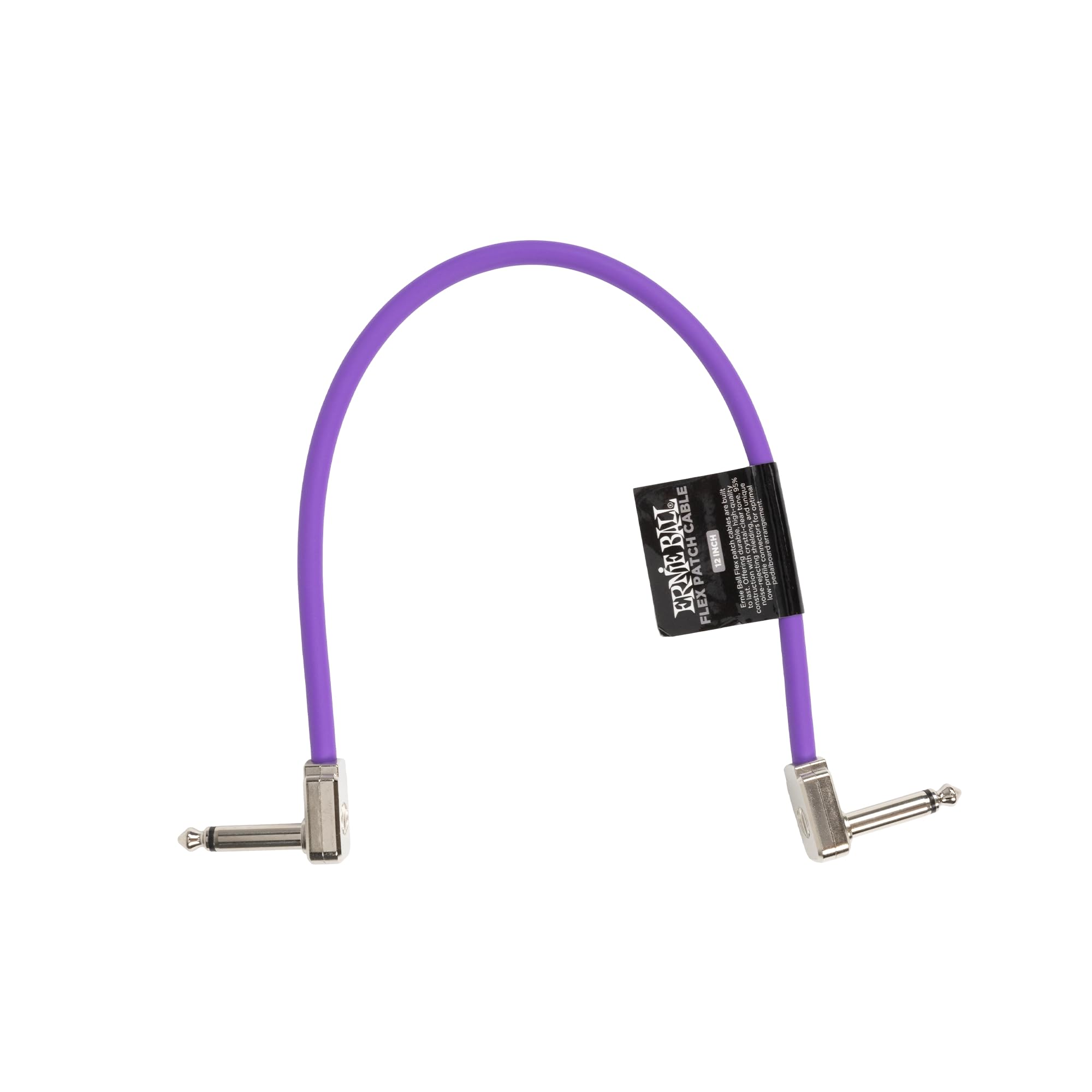 Ernie Ball Flex Patch Cable 12in - Purple - Single