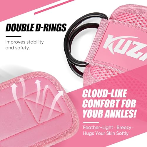KUZARO Resistance Bands Set with Ankle Straps, Legs and Glutes Workout Equipment, Ankle Weights Bands for Women, Booty Exercise Equipment for Kickbacks and Hip Training, Home Gym Fitness Equipment