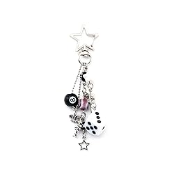 SORGERLY 8 Ball Dice Charm Keychain - Cute Bag