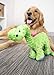 goDog Dinos Bruto with Chew Guard Technology Durable Plush Dog Toy, Large, Green