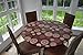 Covers For The Home Deluxe Elastic Edged Flannel Backed Vinyl Fitted Table Cover - Medallion Pattern - Small Round Oblong Oval - Fits Tables up to 40
