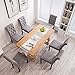 YEEFY Habit Solid Wood Tufted Parsons Dining Chair (Set of 4) (Gray)