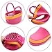 Outee Toddler Little Kids Girls Rubber Rain Boots Waterproof Shoes Pink with Easy-On Handles(Pink/Blue/Black/Yellow/Purple)