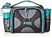 Fit & Fresh JAXX FitPak Deluxe Meal Prep Bag with Portion Control Container Set, Handy Snack Container, 24-oz. Active Water Bottle/Shaker and Ice Pack, Teal
