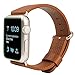 JSGJMY Apple Watch Band 38mm Leather Strap Replacement Watchbands for iWatch Series 3/Series 2/Series 1/Edition/Sport(Light Brown+Golden Clasp)