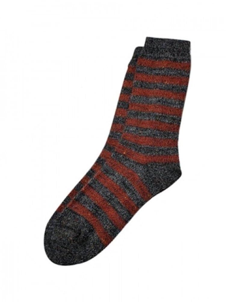 Amazon.com: Tey-Art - Melange Striped Alpaca Socks - Rust - Medium